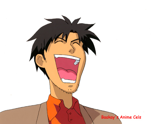 Fujisawa-sensei having a great laugh.  From TV episode 18.