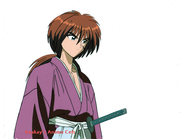 Kenshin looking down and to the right.