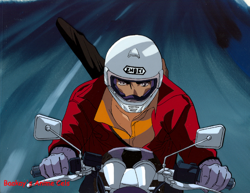 Kyoji trying to get somewhere in a big hurry, on his motorcycle in the dark.