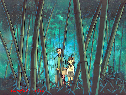 Jubei and her dad lost in a bamboo forest.