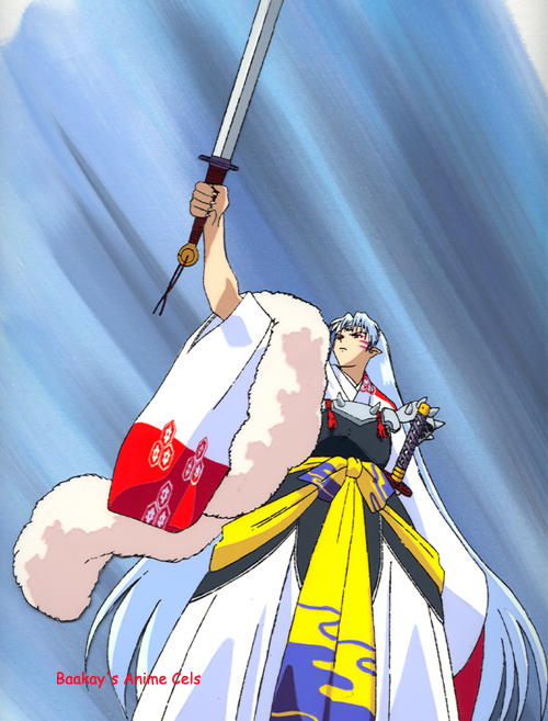 Sesshomaru draws his new evil sword. *shiver*