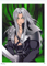 Sephiroth's mass of energy floats in green waves behind him.
